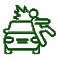 Motor vehicle accident injury care icon