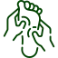 Foot massage therapy illustration icon
